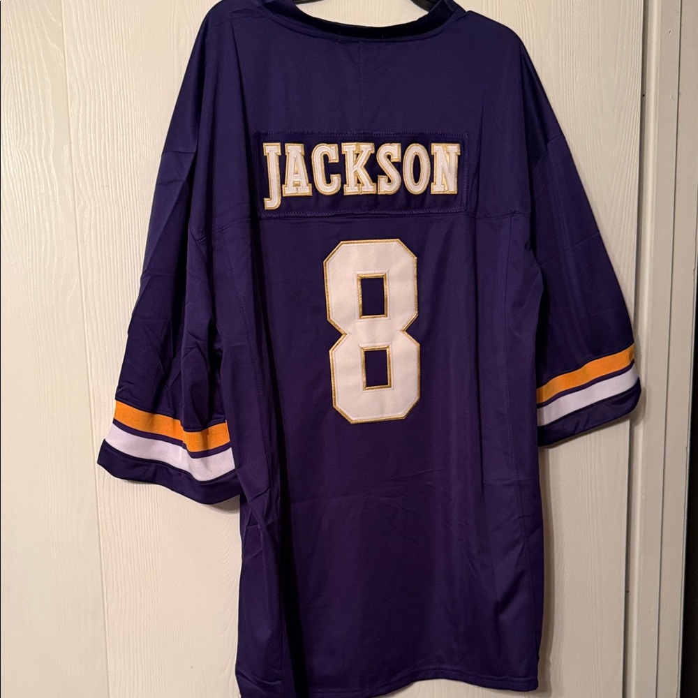 Ravens/Jackson #8 Purple Football Jersey